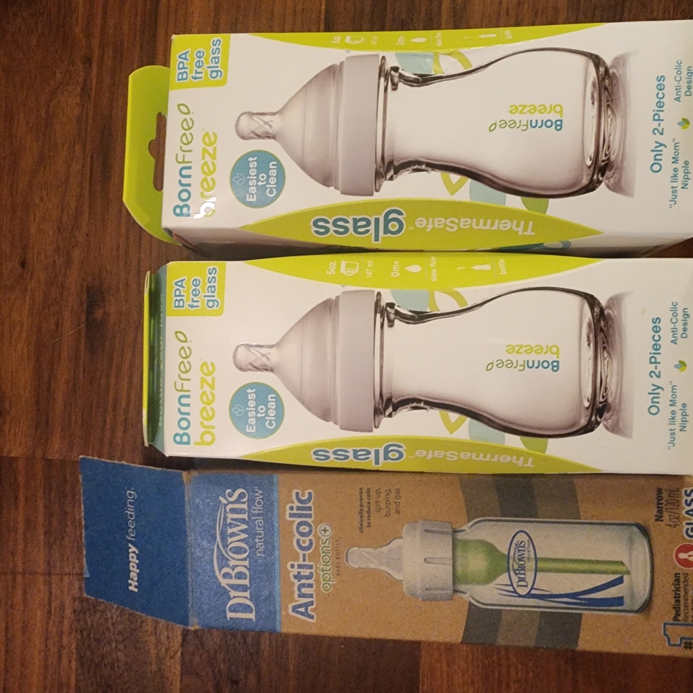 Dr. Brown's Anti-Colic Glass Baby Bottles